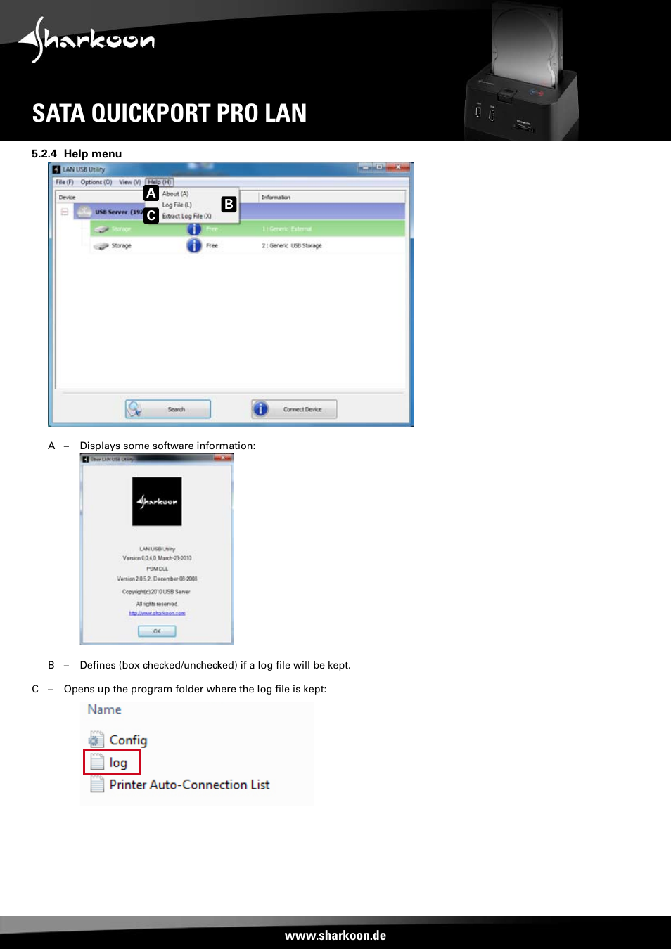 Sata quickport pro lan | SHARKOON SATA QP Pro LAN (Giga) User Manual | Page 9 / 22