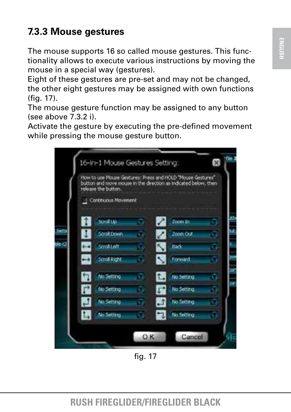 Rush fireglider/fireglider black, 3 mouse gestures | SHARKOON FireGlider User Manual | Page 18 / 30