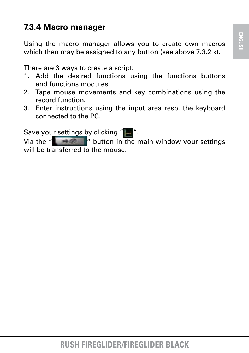 Rush fireglider/fireglider black, 4 macro manager | SHARKOON FireGlider User Manual | Page 19 / 30