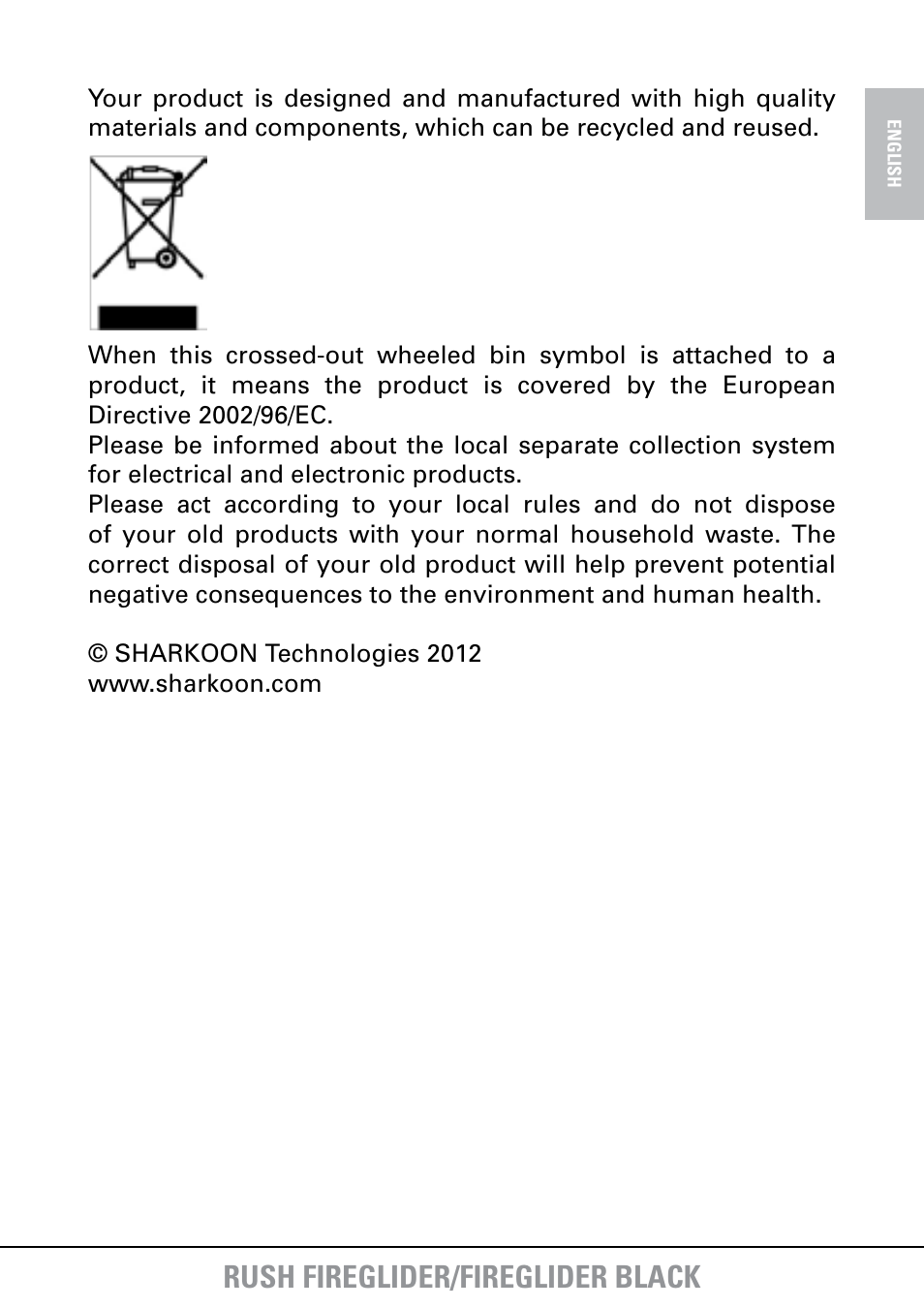 Rush fireglider/fireglider black | SHARKOON FireGlider User Manual | Page 30 / 30