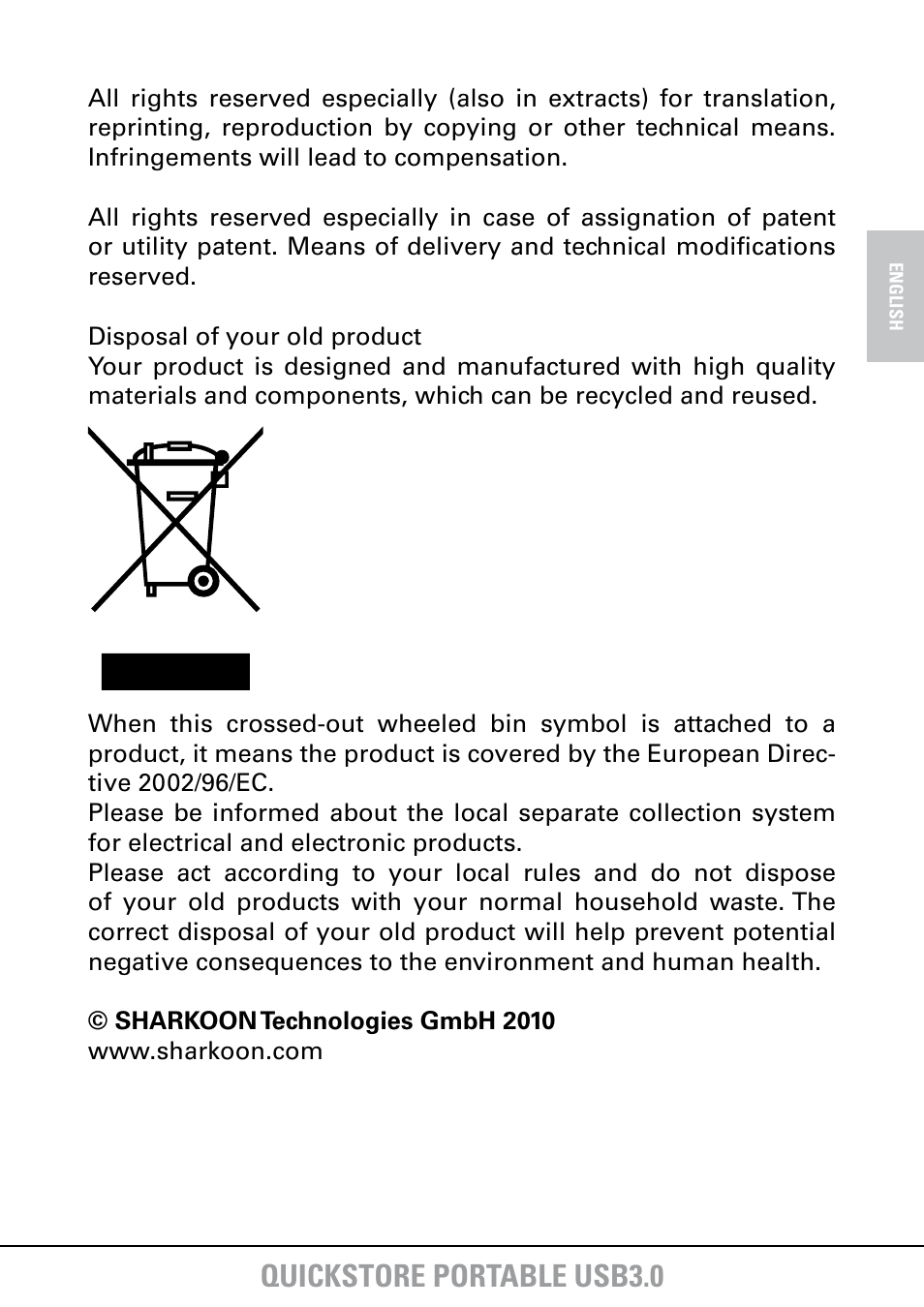 Quickstore portable usb3.0 | SHARKOON QuickStore Portable USB3.0 User Manual | Page 18 / 18