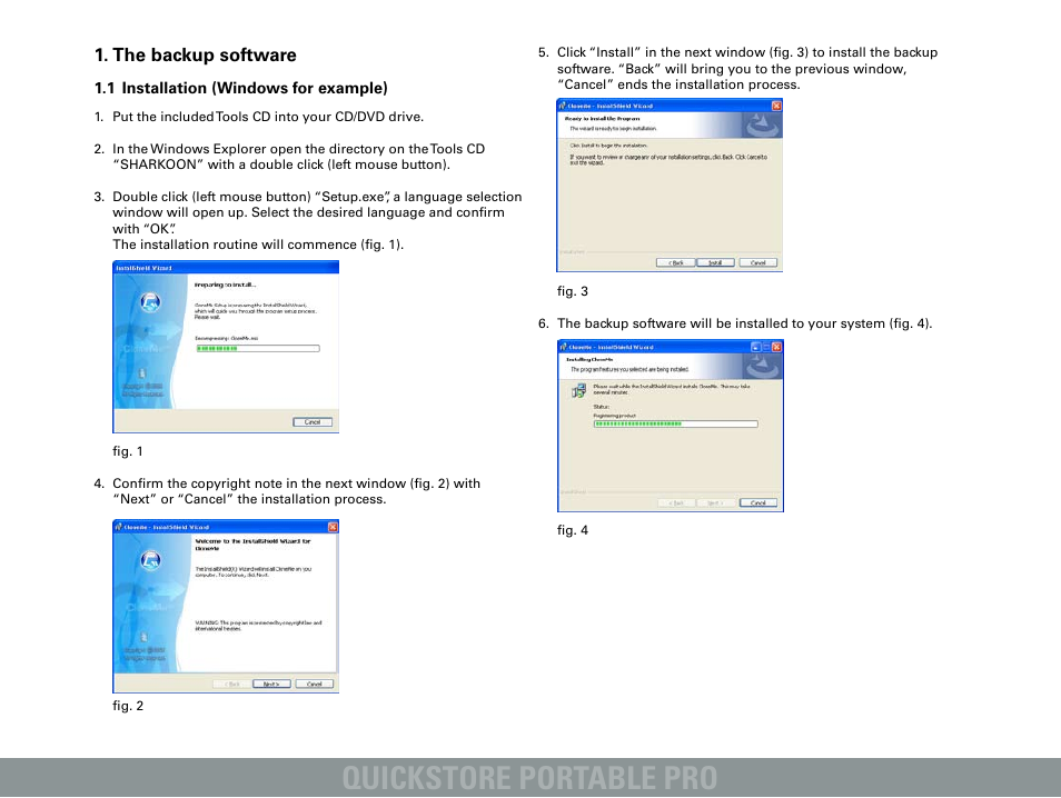 Quickstore portable pro | SHARKOON QuickStore Portable Pro User Manual | Page 2 / 6