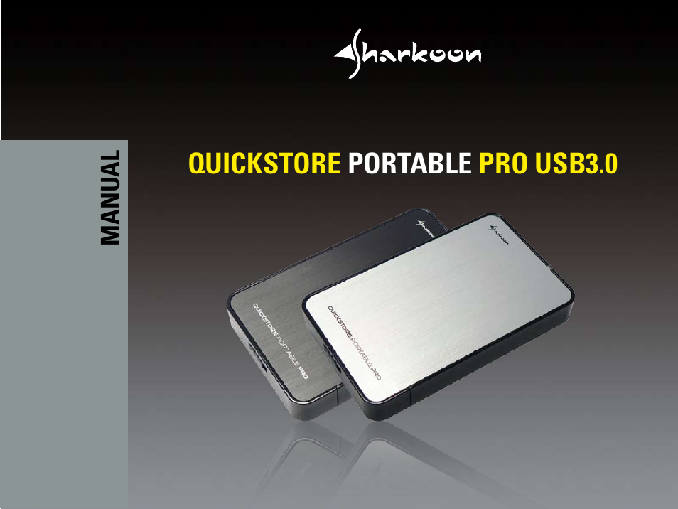 SHARKOON QuickStore Portable Pro USB3.0 User Manual | 5 pages