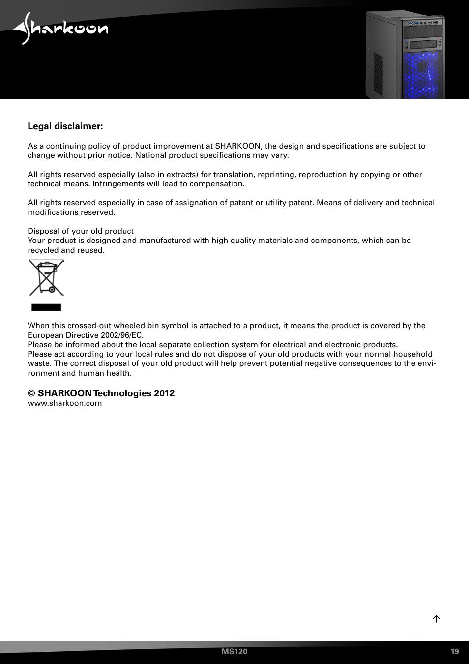 SHARKOON MS120 User Manual | Page 19 / 19