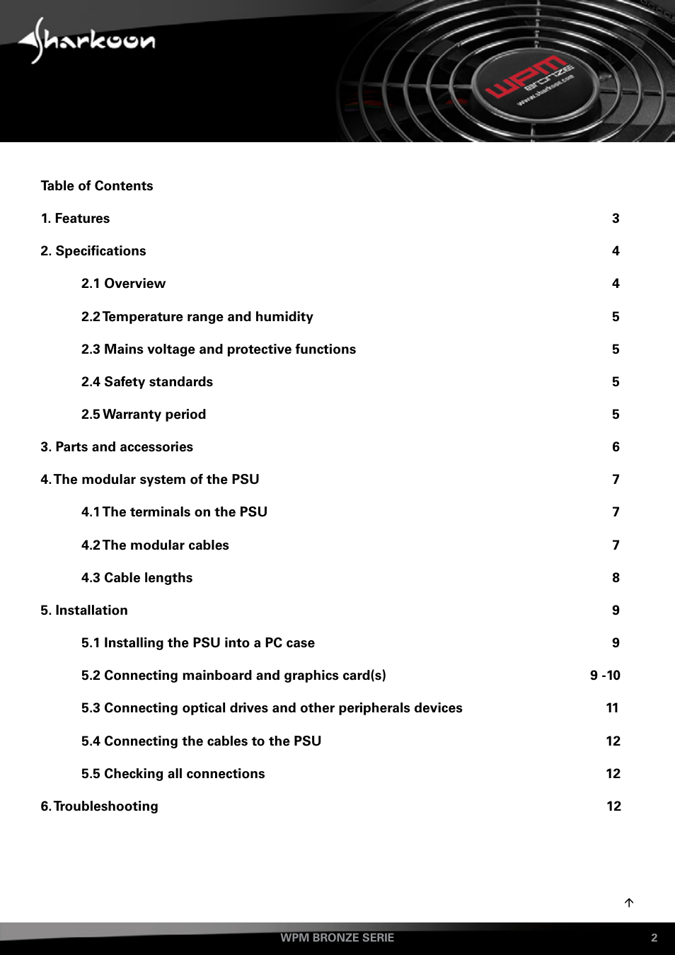 SHARKOON WPM Bronze User Manual | Page 2 / 13