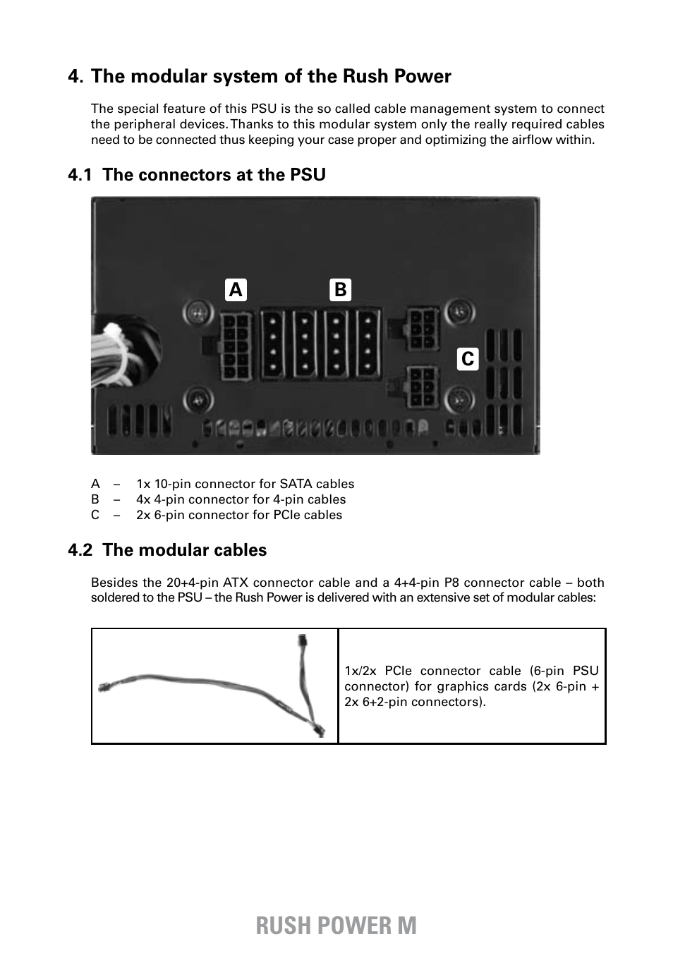 Rush power m, The modular system of the rush power, Ab c | SHARKOON Rush Power M User Manual | Page 7 / 14