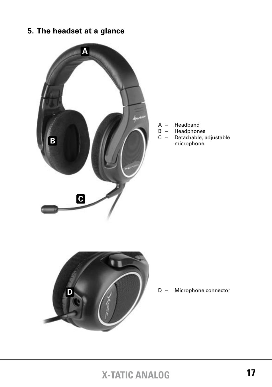 X-tatic analog 17 | SHARKOON X-Tatic Analog User Manual | Page 5 / 10