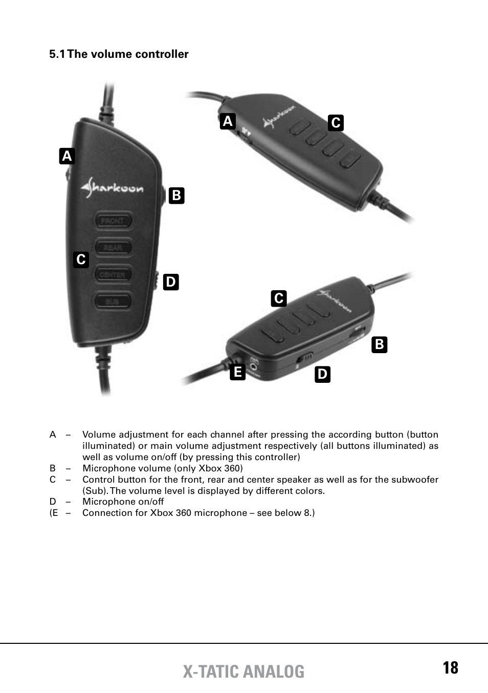 X-tatic analog | SHARKOON X-Tatic Analog User Manual | Page 6 / 10