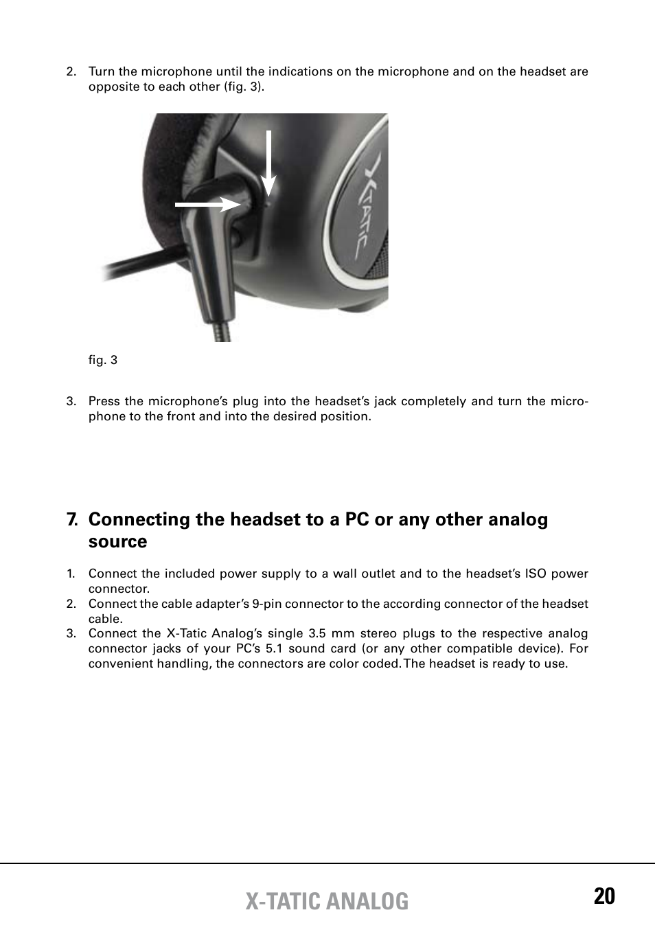 X-tatic analog | SHARKOON X-Tatic Analog User Manual | Page 8 / 10