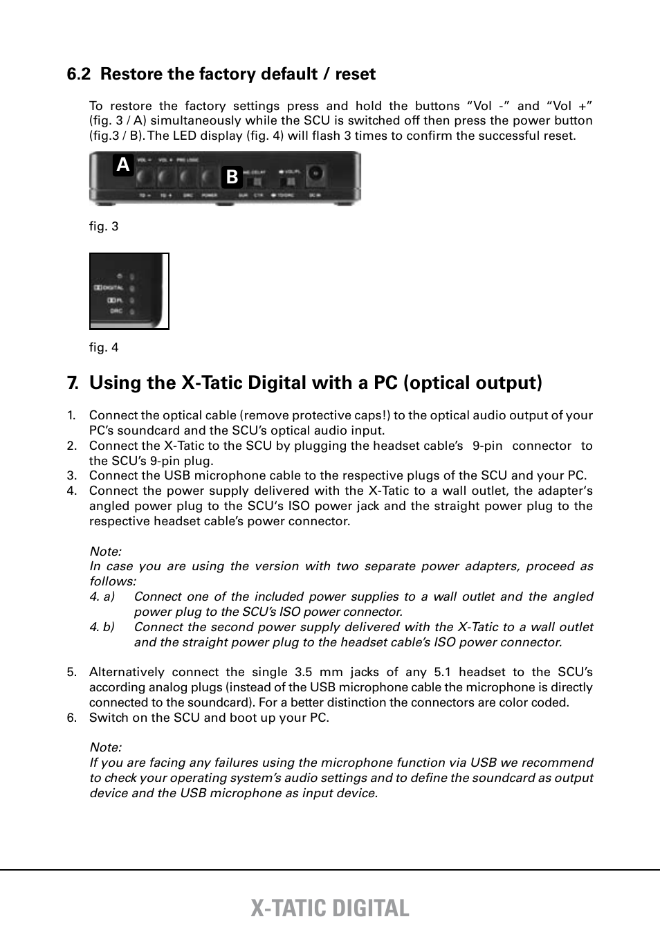 X-tatic digital, 2 restore the factory default / reset | SHARKOON X-Tatic Digital User Manual | Page 12 / 15