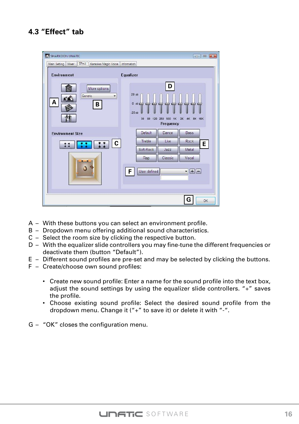 3 “effect” tab | SHARKOON Unatic User Manual | Page 16 / 18