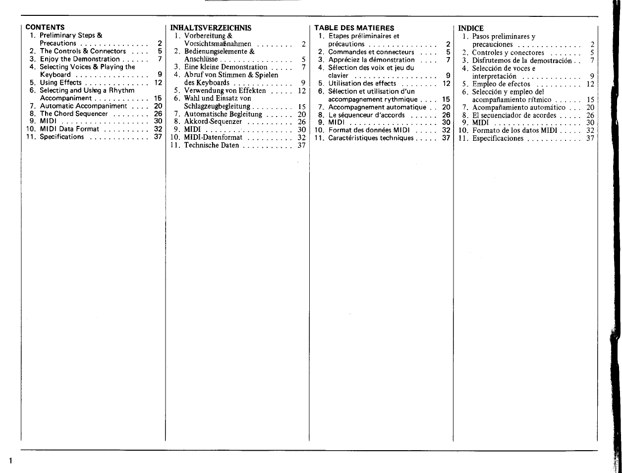 Yamaha SHS-10 User Manual | Page 2 / 40