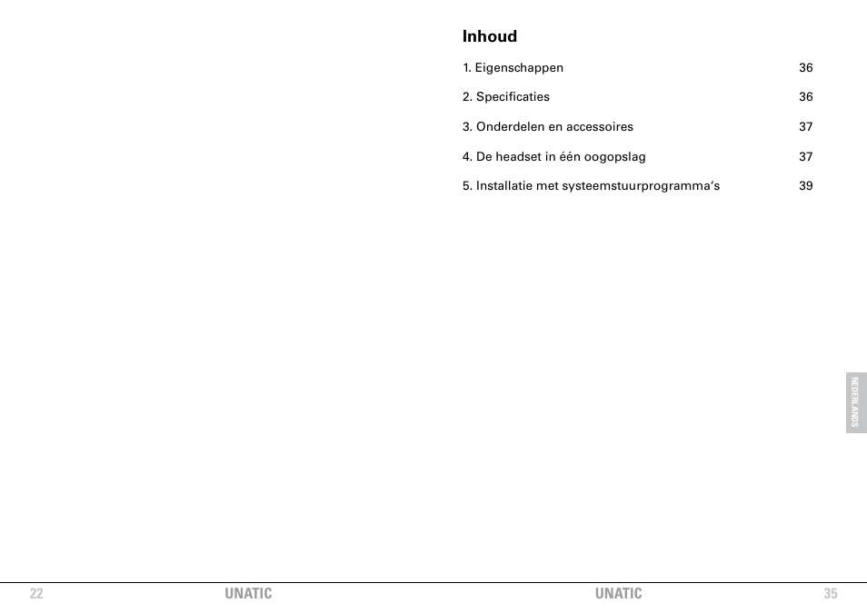 Inhoud | SHARKOON Unatic User Manual | Page 22 / 28