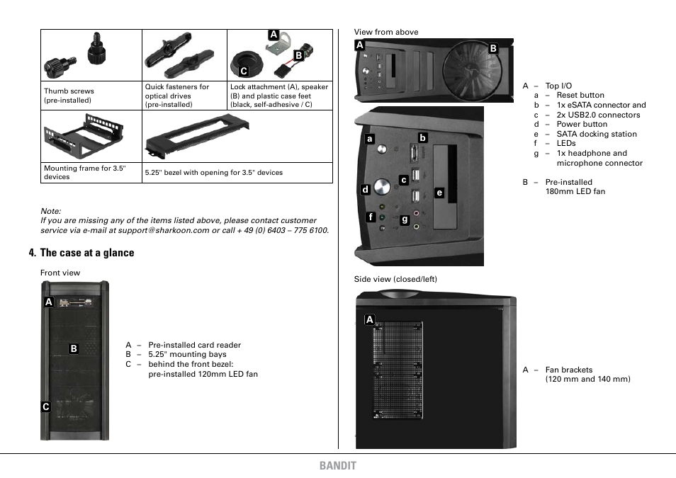 SHARKOON Bandit User Manual | Page 3 / 12