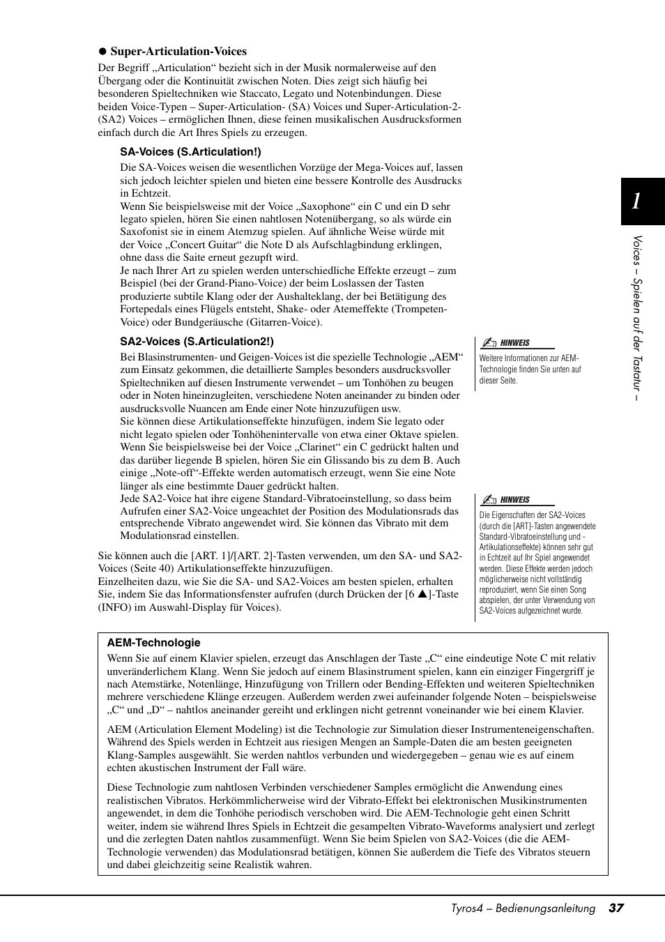 Nden sie auf seite 37 | Yamaha Tyros4 User Manual | Page 37 / 126