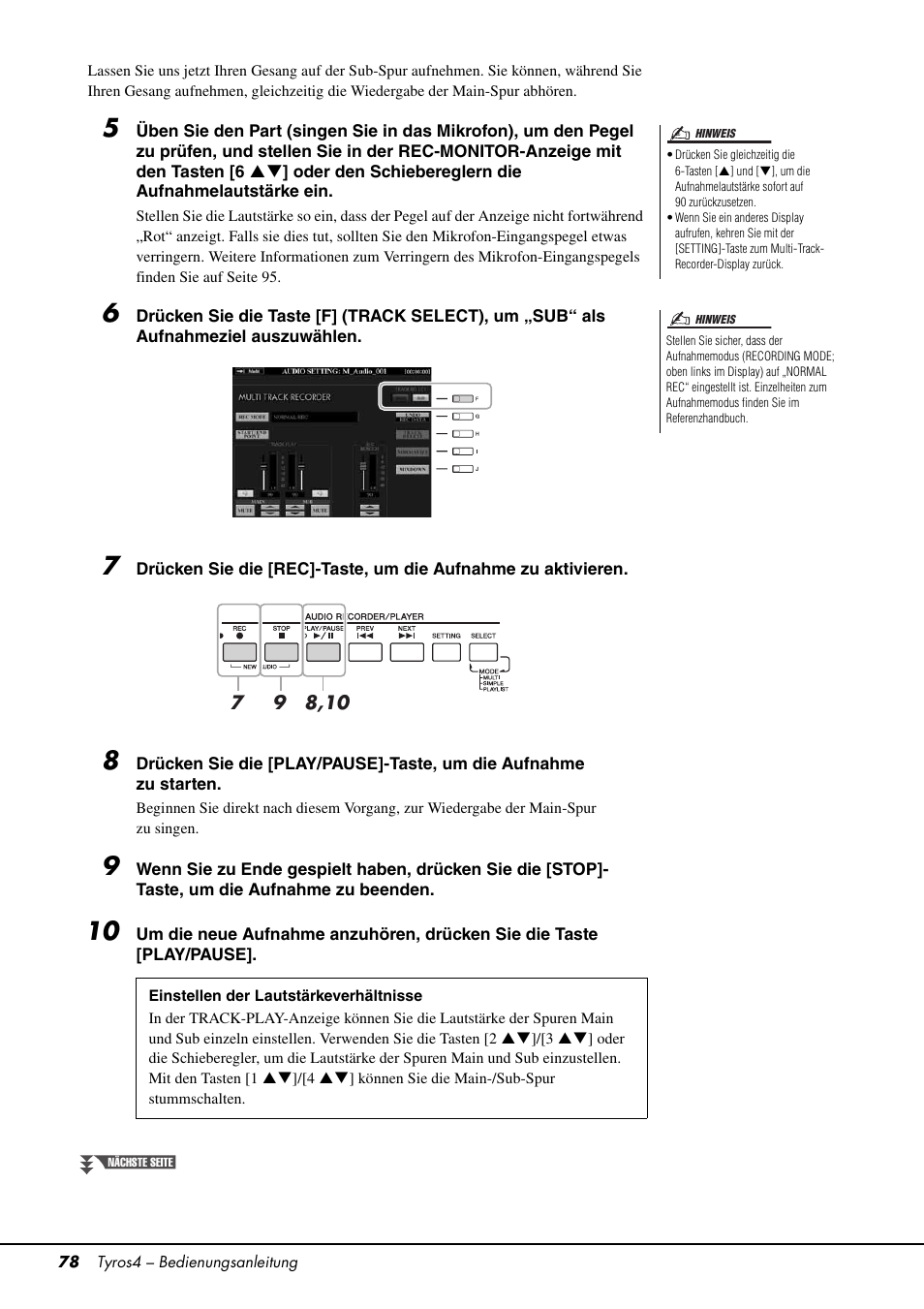 Auf seite 78 | Yamaha Tyros4 User Manual | Page 78 / 126