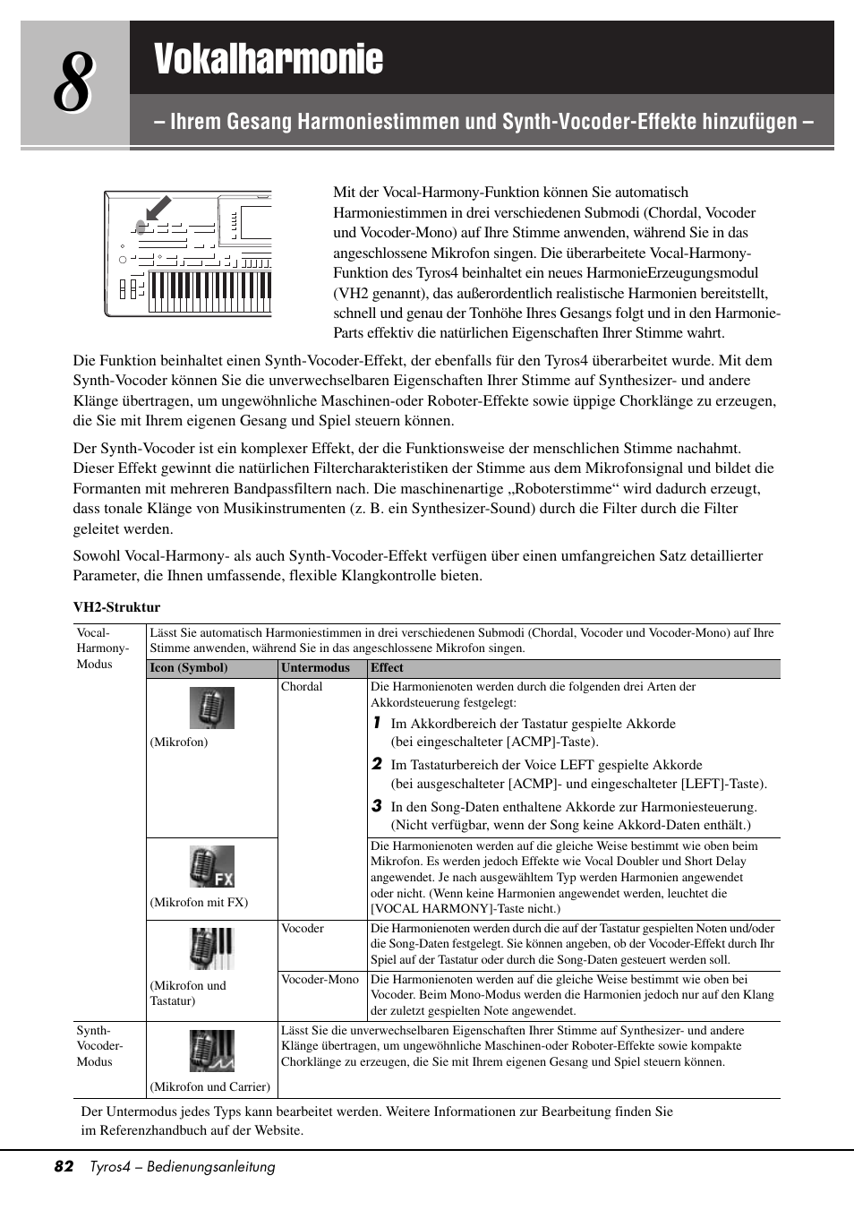 Vh2-) (seite 82) v, Vokalharmonie | Yamaha Tyros4 User Manual | Page 82 / 126