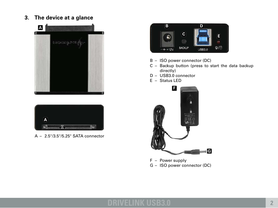 Drivelink usb3.0 | SHARKOON DriveLink USB3.0 User Manual | Page 3 / 8