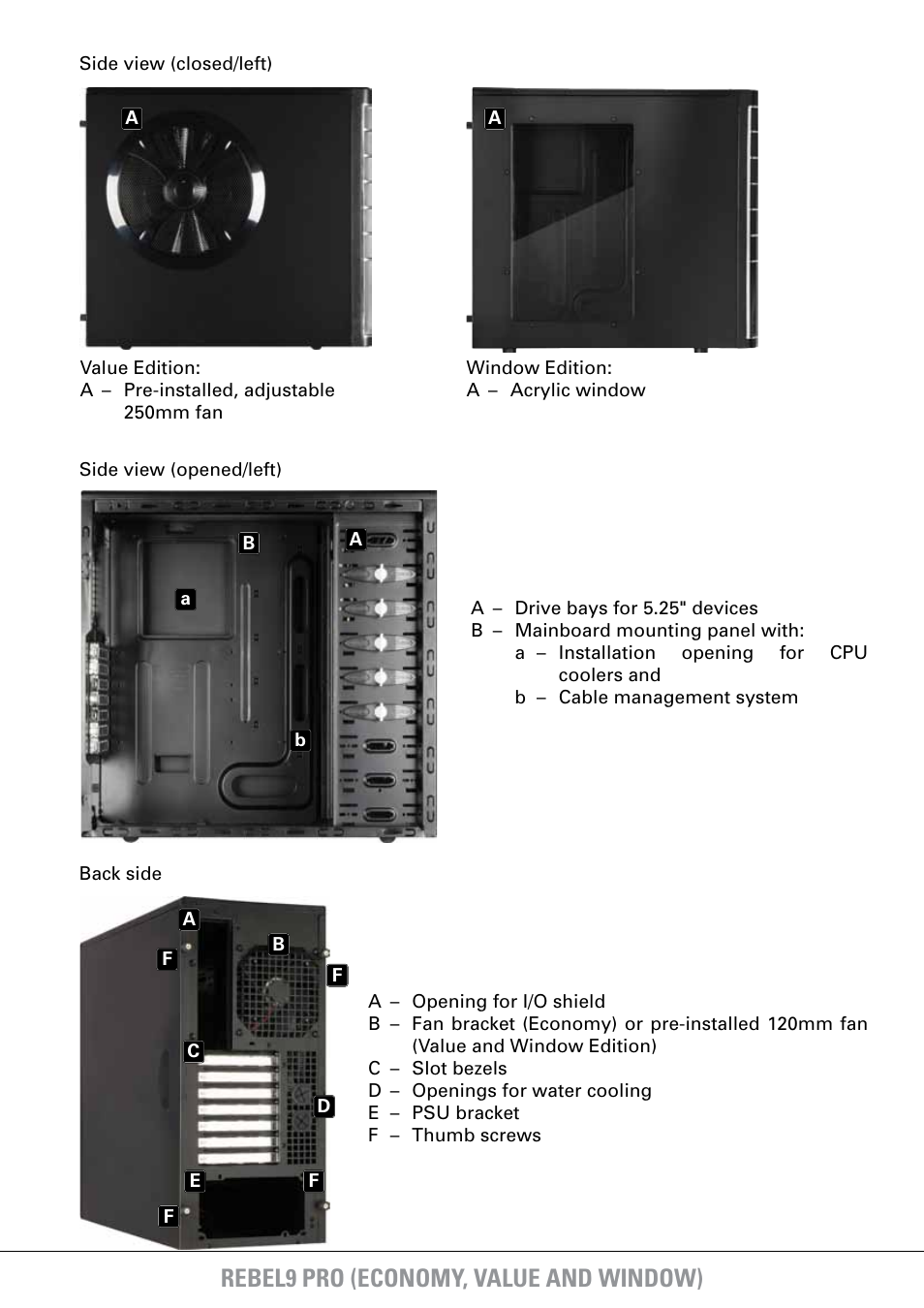 Rebel9 pro (economy, value and window) | SHARKOON Rebel9 Pro Window User Manual | Page 6 / 16