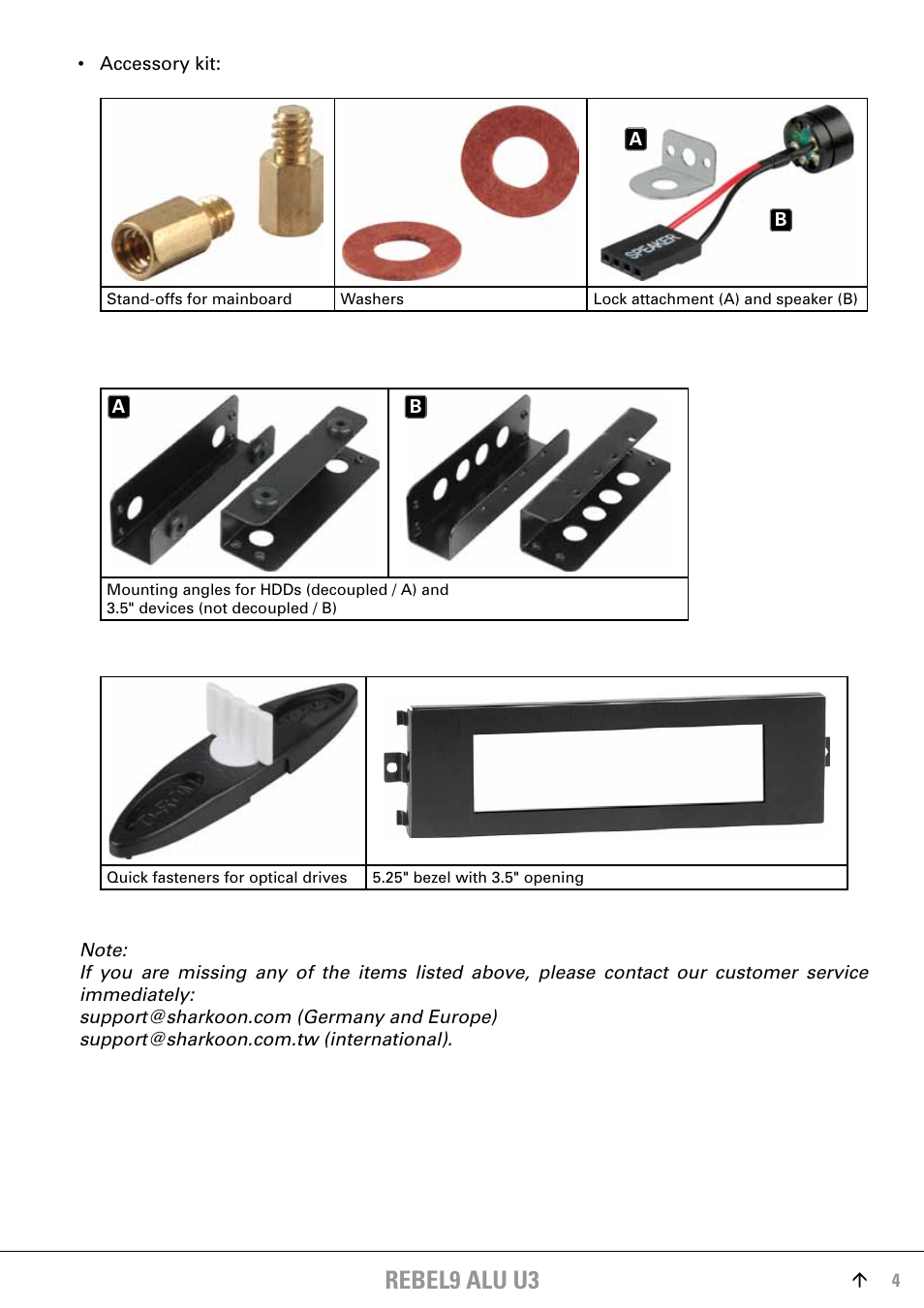 Rebel9 alu u3 | SHARKOON Rebel9 Aluminum U3 User Manual | Page 4 / 16