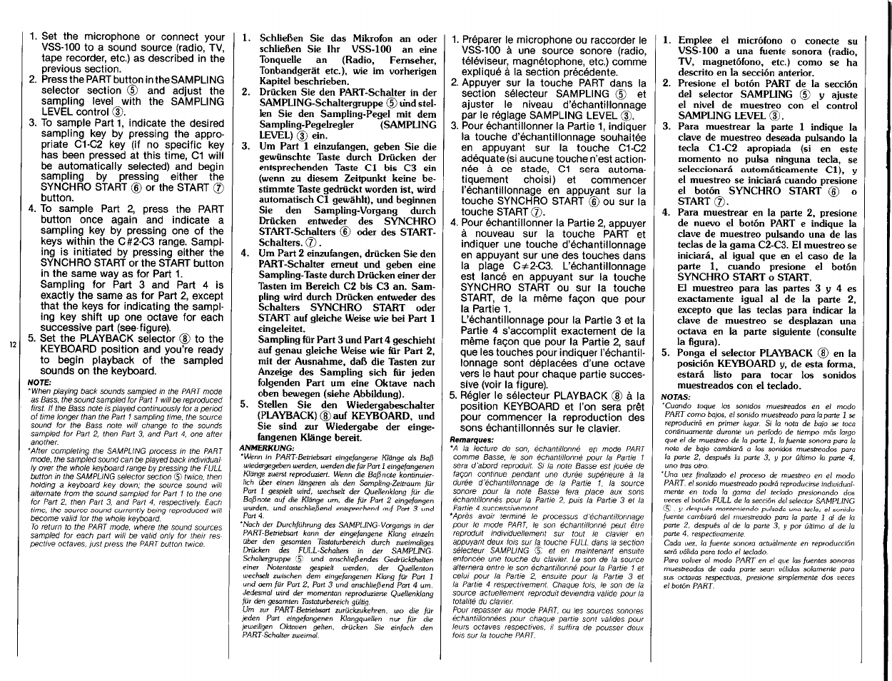 Yamaha VSS-100 User Manual | Page 14 / 24