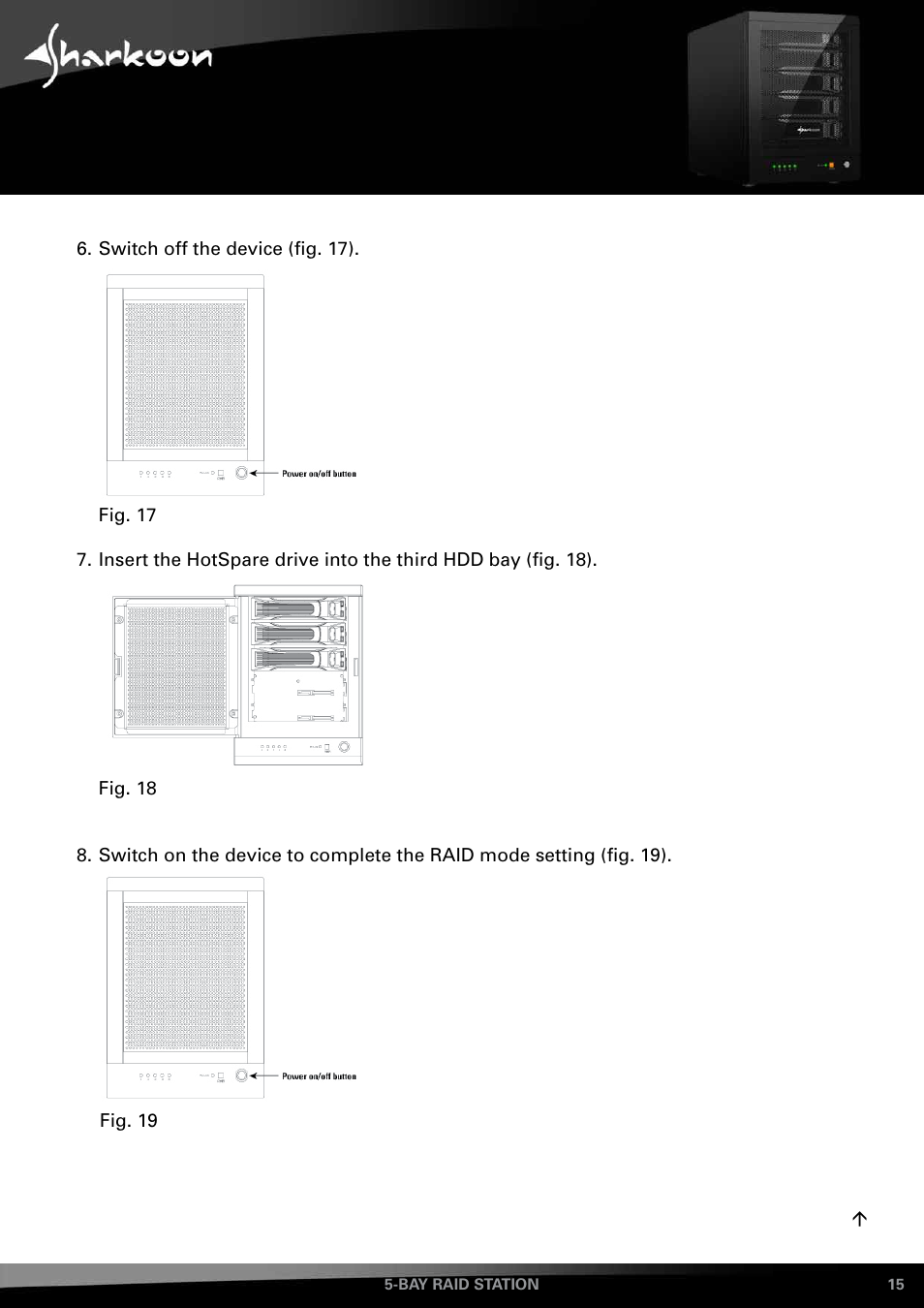 SHARKOON 5-Bay RAID-Station User Manual | Page 15 / 37