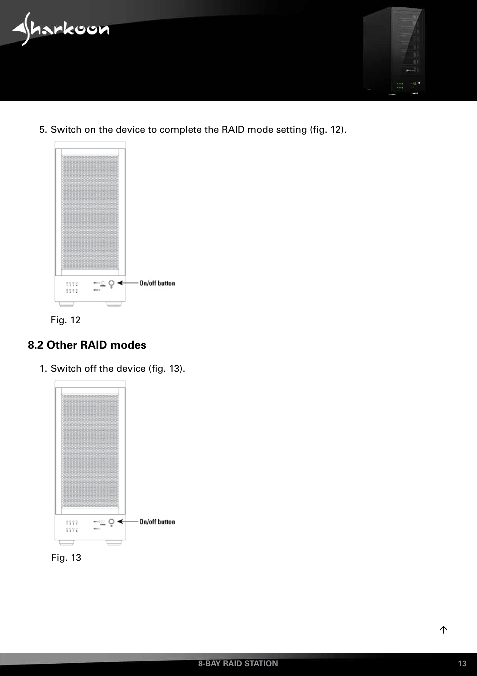 2 other raid modes | SHARKOON 8-Bay RAID-Station User Manual | Page 13 / 27