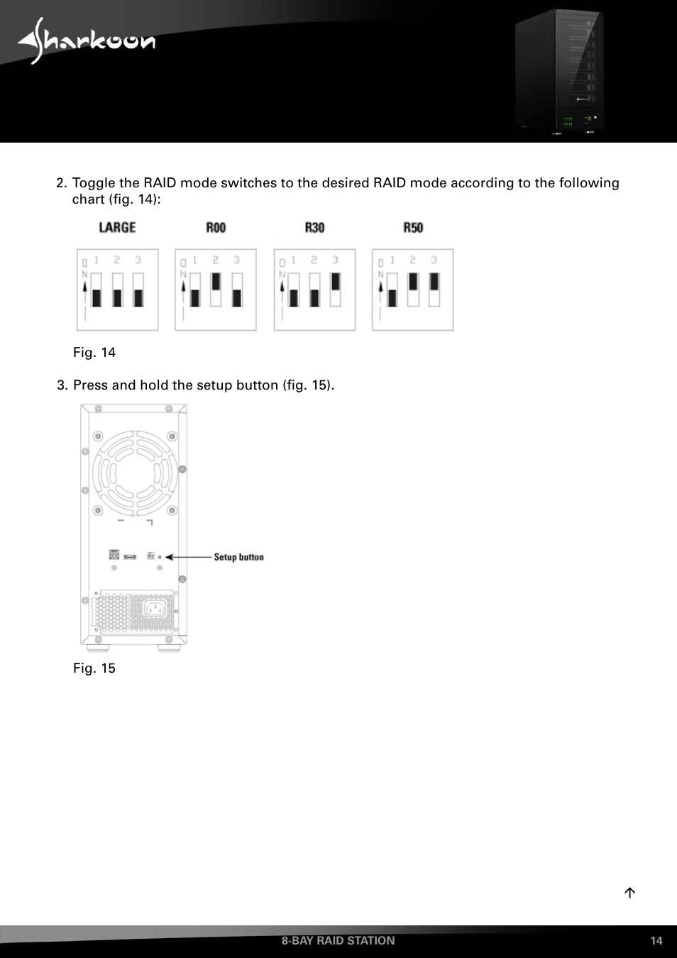 SHARKOON 8-Bay RAID-Station User Manual | Page 14 / 27