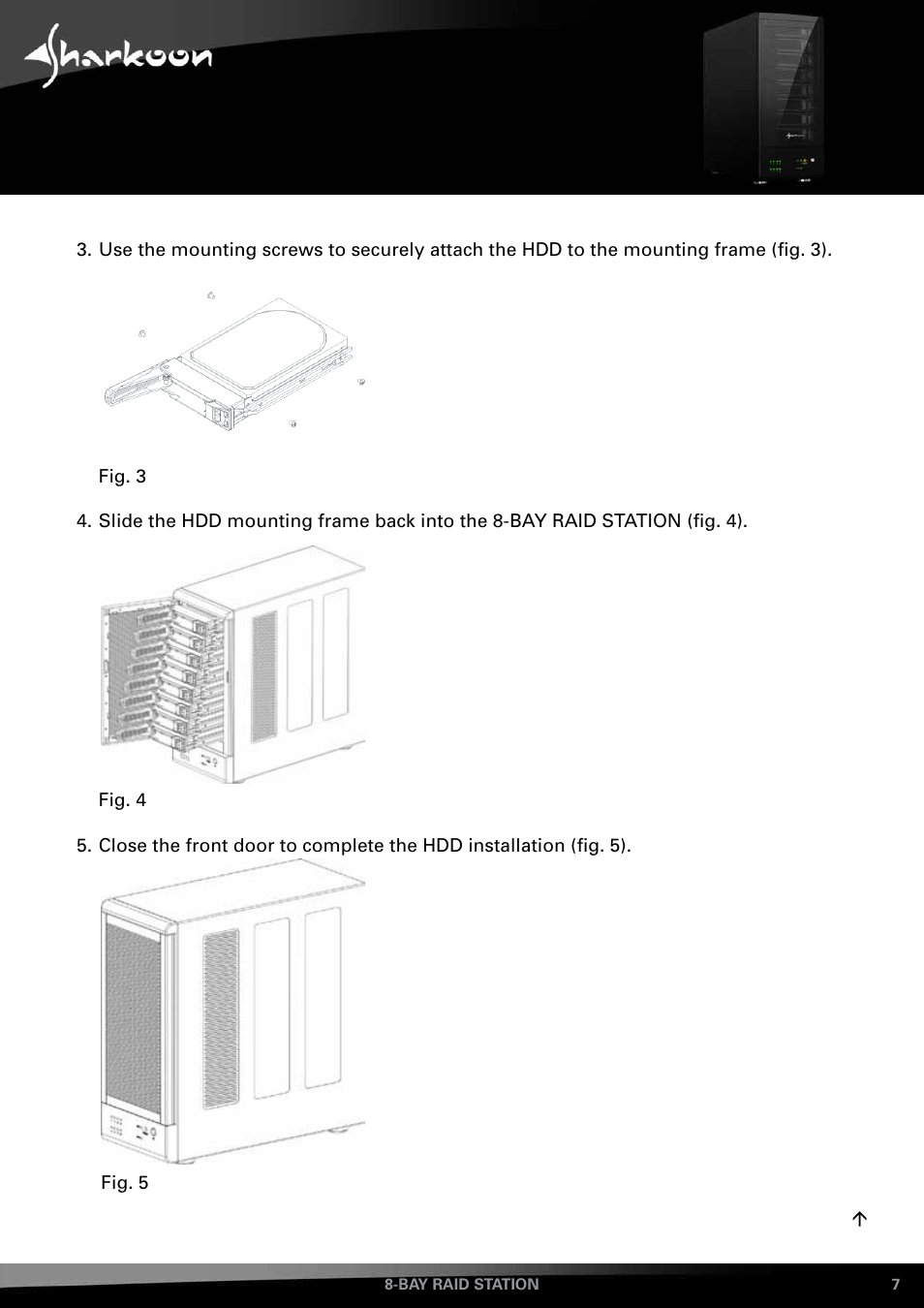 SHARKOON 8-Bay RAID-Station User Manual | Page 7 / 27