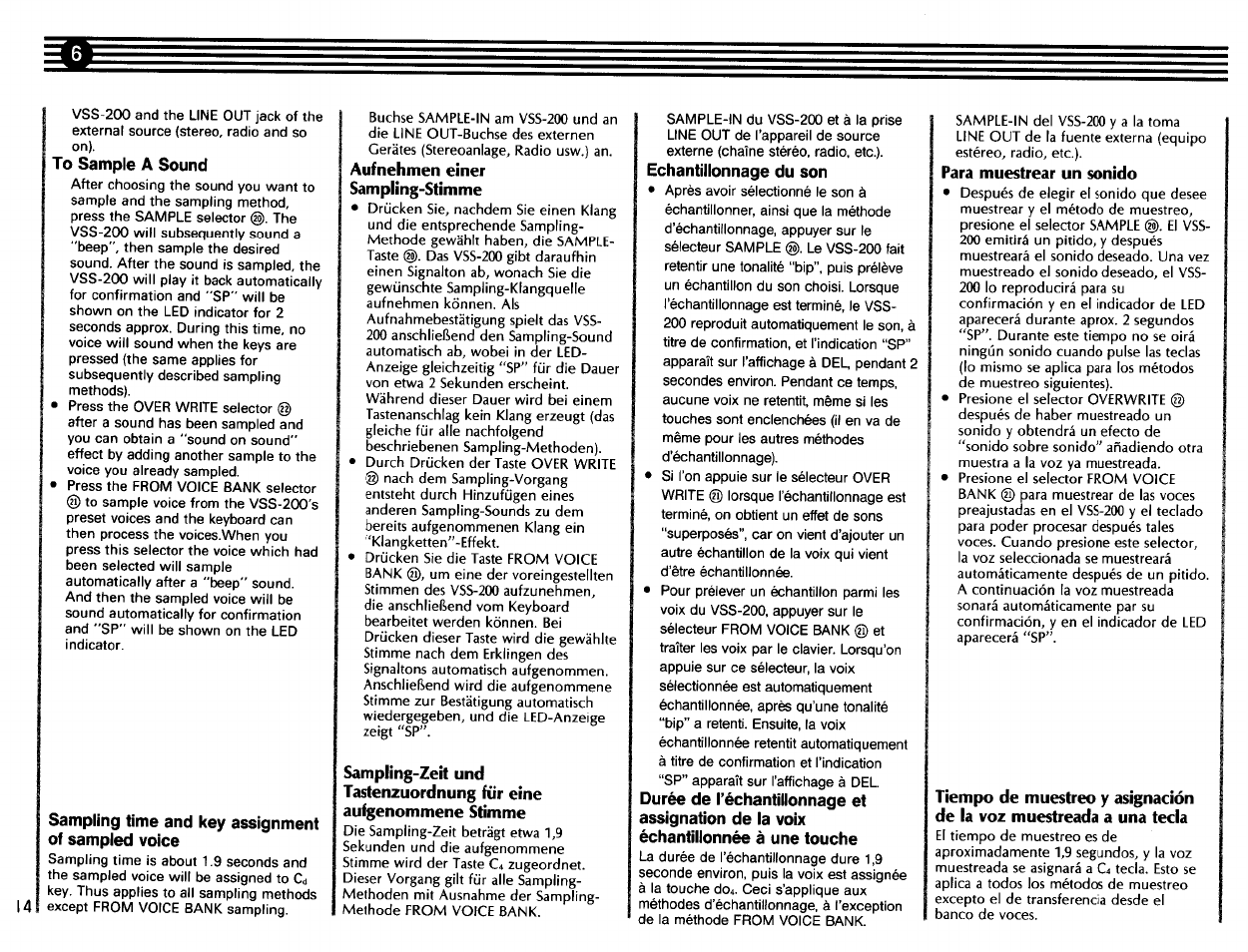 Yamaha VSS-200 User Manual | Page 16 / 28