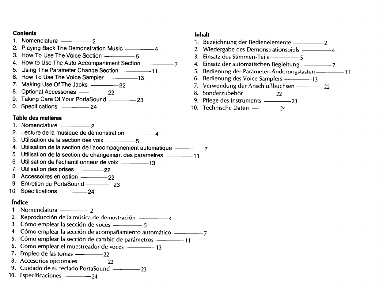 Yamaha VSS-200 User Manual | Page 2 / 28