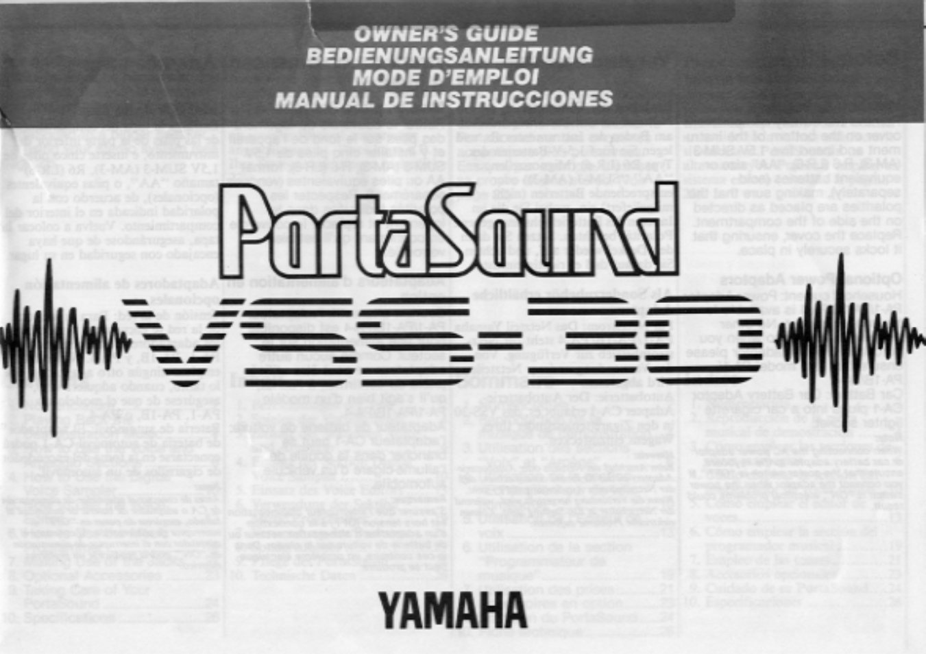 Yamaha VSS-30 User Manual | 32 pages