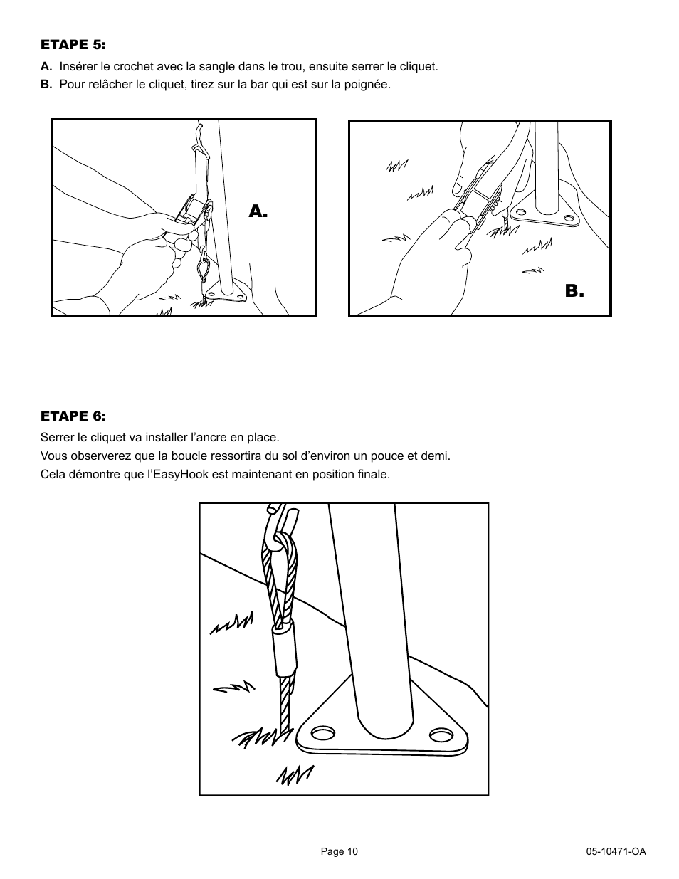 A. b | ShelterLogic 10471 RatchetTite Anchor Kit User Manual | Page 10 / 15
