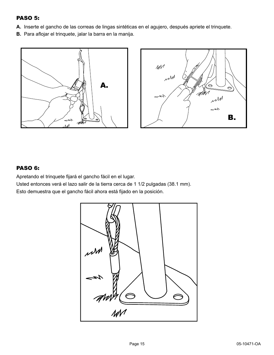 A. b | ShelterLogic 10471 RatchetTite Anchor Kit User Manual | Page 15 / 15