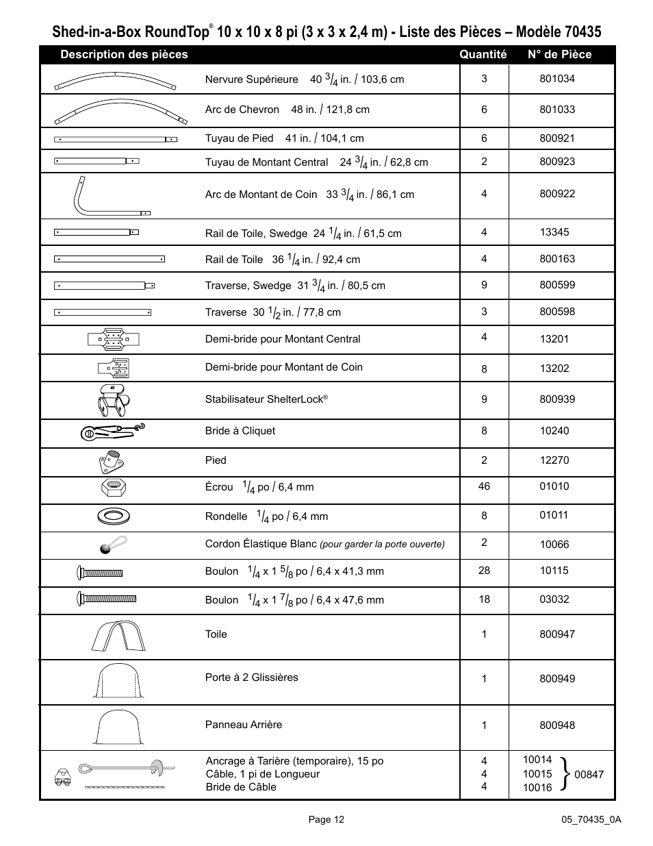 Shed-in-a-box roundtop | ShelterLogic 70435 10 x 10 x 8 Shed-in-a-Box RoundTop User Manual | Page 12 / 27