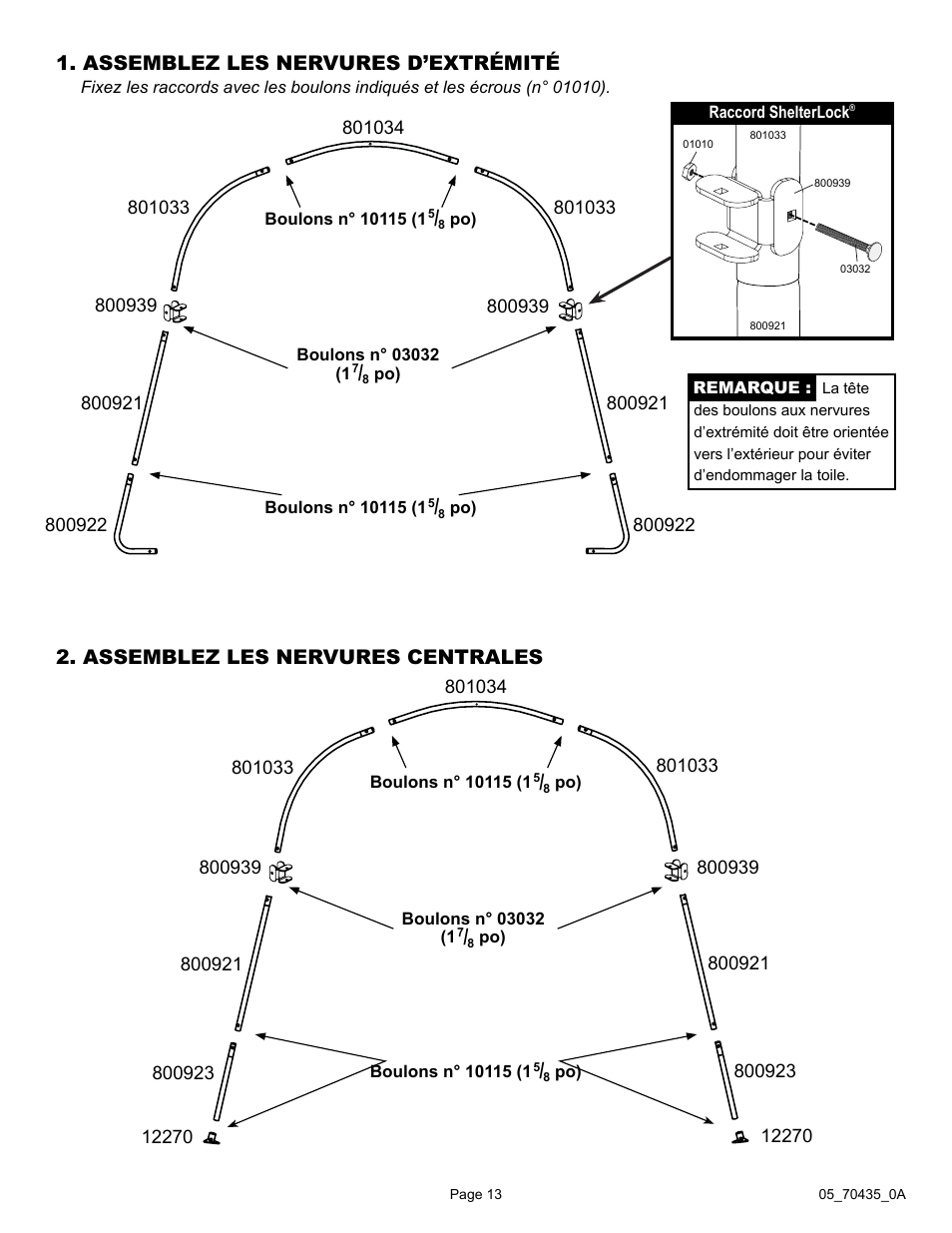 ShelterLogic 70435 10 x 10 x 8 Shed-in-a-Box RoundTop User Manual | Page 13 / 27