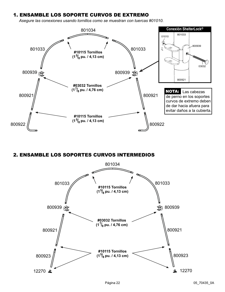 ShelterLogic 70435 10 x 10 x 8 Shed-in-a-Box RoundTop User Manual | Page 22 / 27
