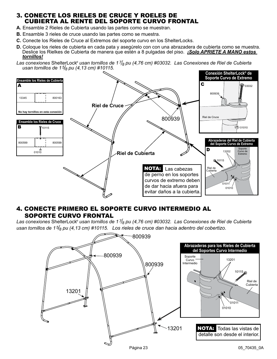 ShelterLogic 70435 10 x 10 x 8 Shed-in-a-Box RoundTop User Manual | Page 23 / 27