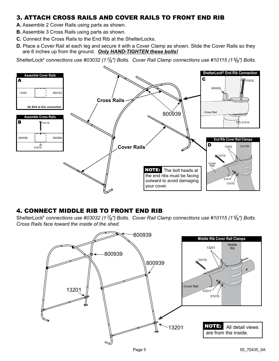 ShelterLogic 70435 10 x 10 x 8 Shed-in-a-Box RoundTop User Manual | Page 5 / 27