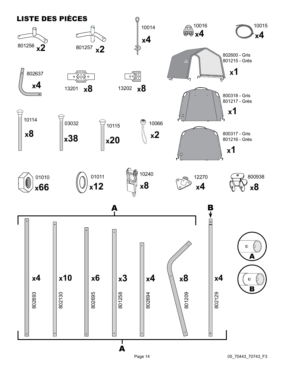 ShelterLogic 70743 12 x 12 x 8 Shed-in-a-Box User Manual | Page 14 / 33