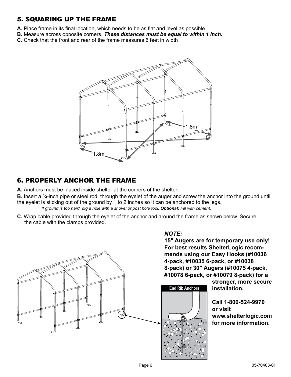 ShelterLogic 70403 6 x 10 x 6 6 Shed-in-a-Box User Manual | Page 6 / 8