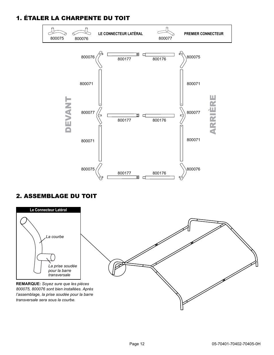 De v a nt a rr ière | ShelterLogic 70405 6 x 6 x 6 Shed-in-a-Box User Manual | Page 12 / 24