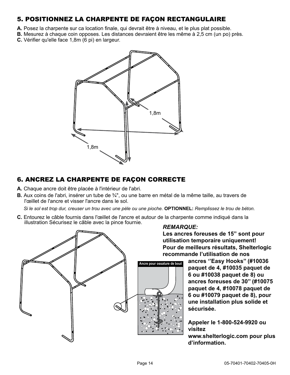 ShelterLogic 70405 6 x 6 x 6 Shed-in-a-Box User Manual | Page 14 / 24