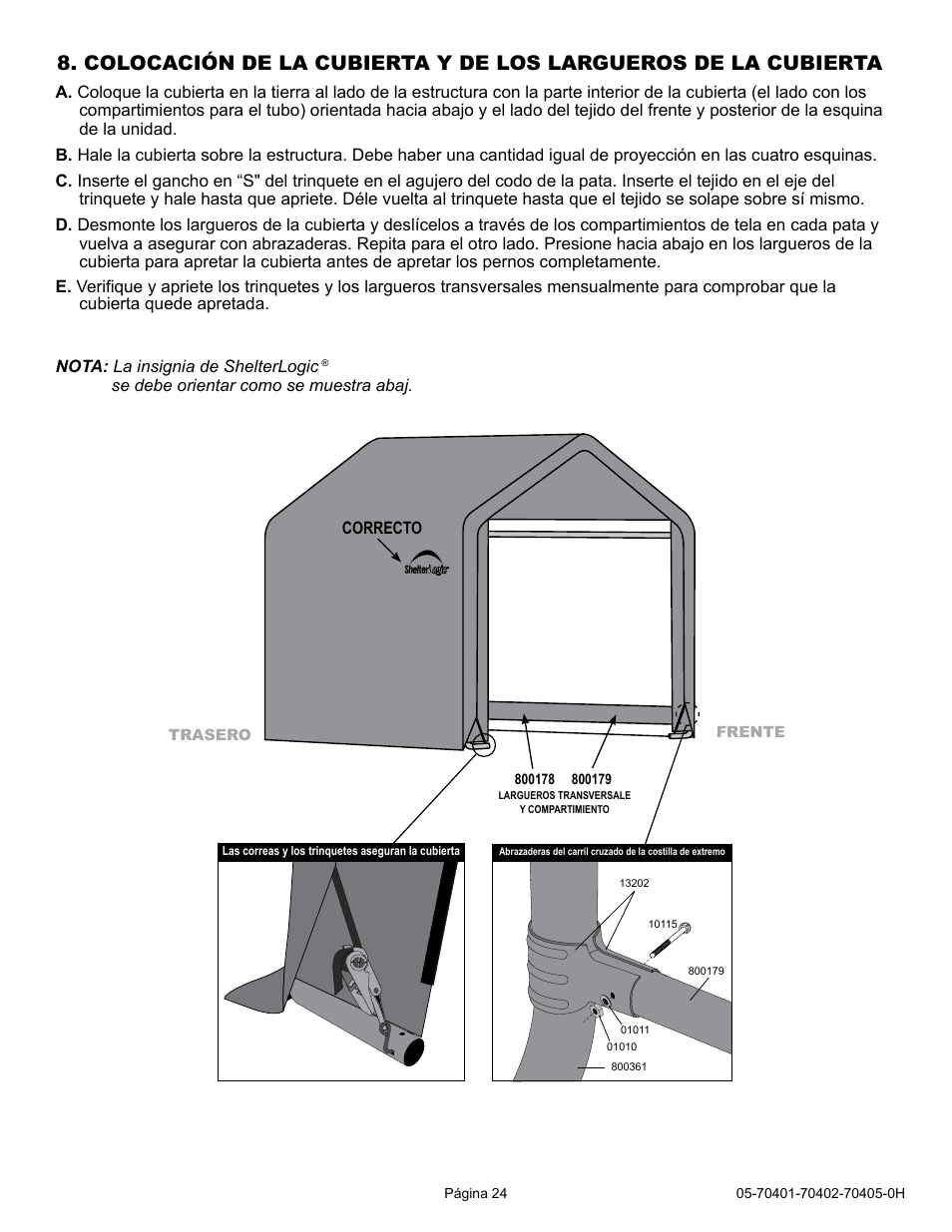 ShelterLogic 70405 6 x 6 x 6 Shed-in-a-Box User Manual | Page 24 / 24