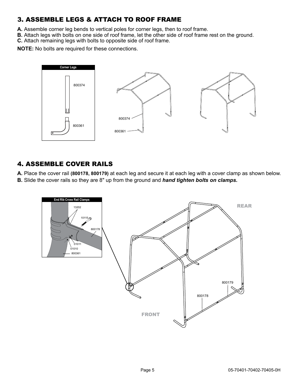 A. place the cover rail | ShelterLogic 70405 6 x 6 x 6 Shed-in-a-Box User Manual | Page 5 / 24
