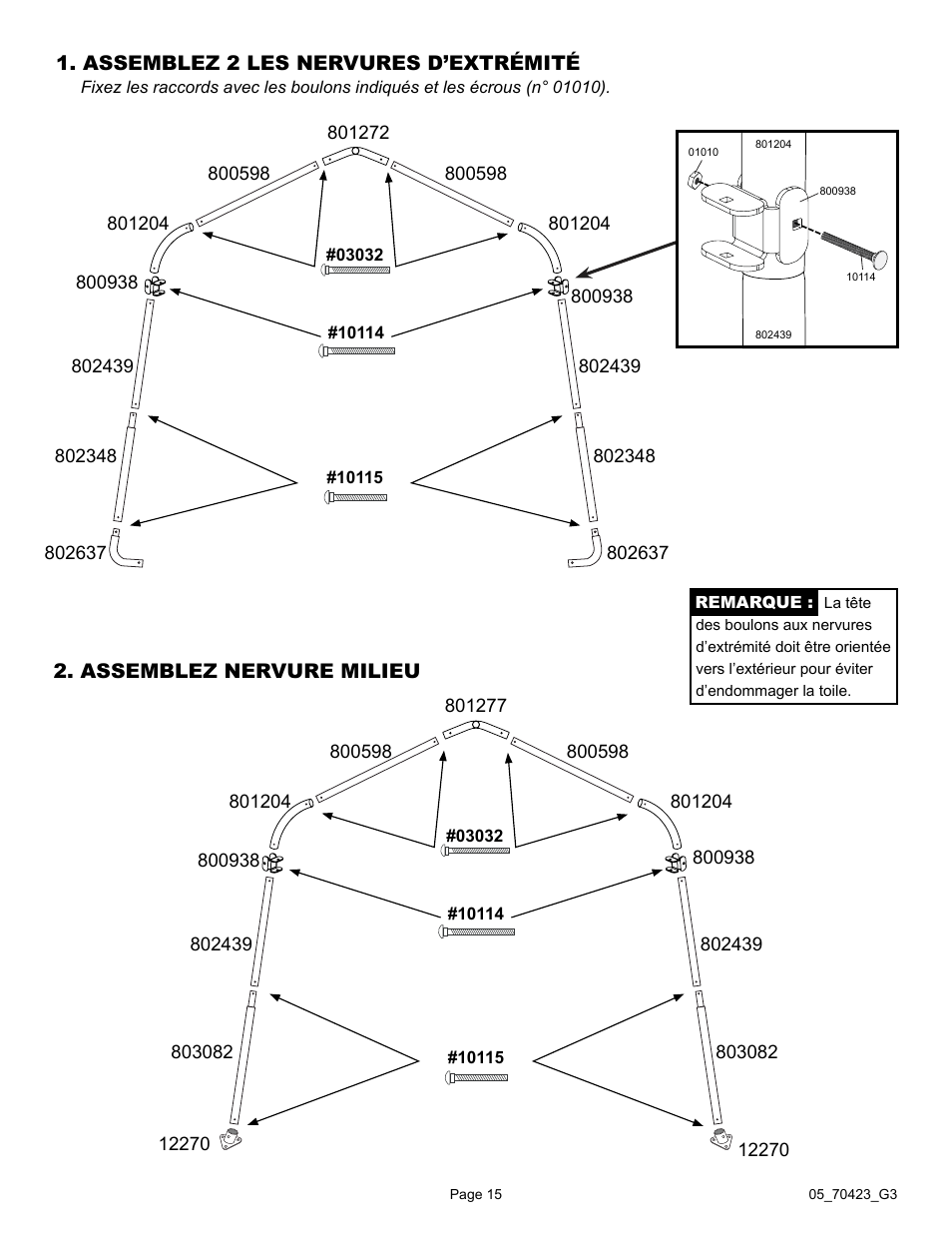 ShelterLogic 70423 8 x 8 x 8 Shed-in-a-Box User Manual | Page 15 / 33