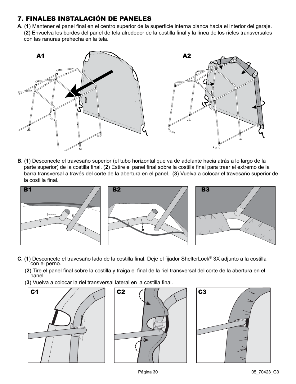 ShelterLogic 70423 8 x 8 x 8 Shed-in-a-Box User Manual | Page 30 / 33
