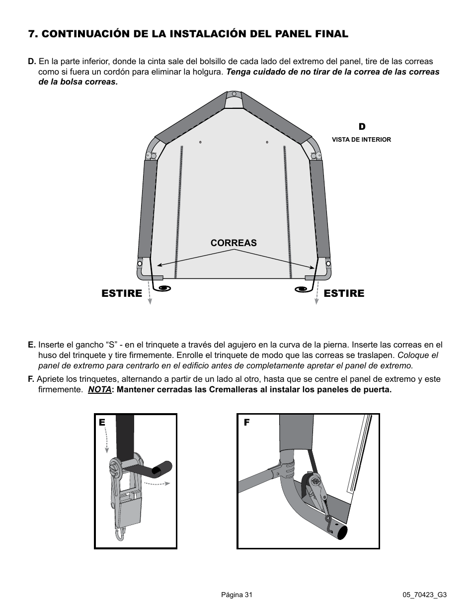 ShelterLogic 70423 8 x 8 x 8 Shed-in-a-Box User Manual | Page 31 / 33