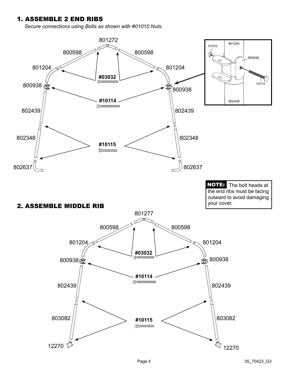 ShelterLogic 70423 8 x 8 x 8 Shed-in-a-Box User Manual | Page 4 / 33