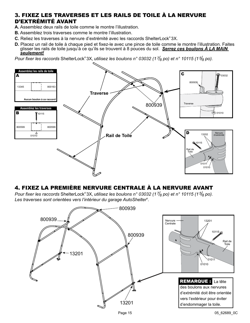 ShelterLogic 62689 10 x 15 x 8 AutoShelter RoundTop 1015 - Sandstone User Manual | Page 15 / 30